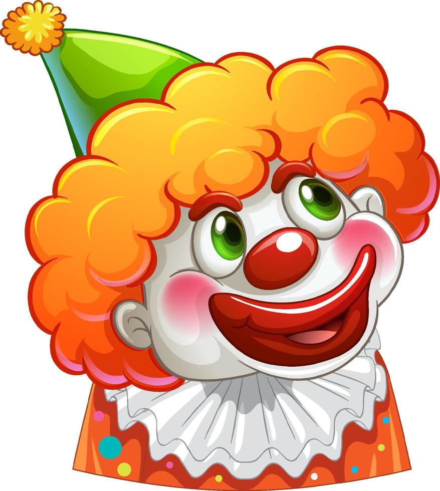 schattige clown stripfiguur vector