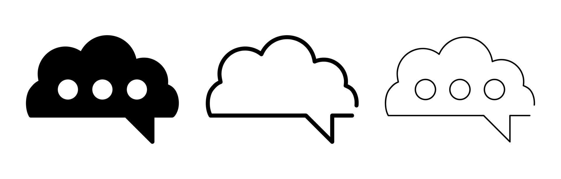 zeepbel toespraak teken. cloud praatruimte. reserve frame ballon. pixelbubbel voor websiteverkeer en slimme app. pictogram vector moderne illustratie logo sjabloon. wolk bubbels.