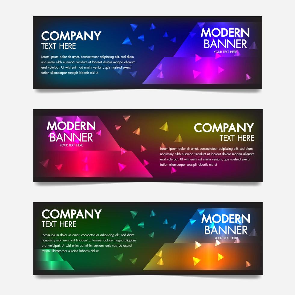 Neon banners poster retro stijl vector