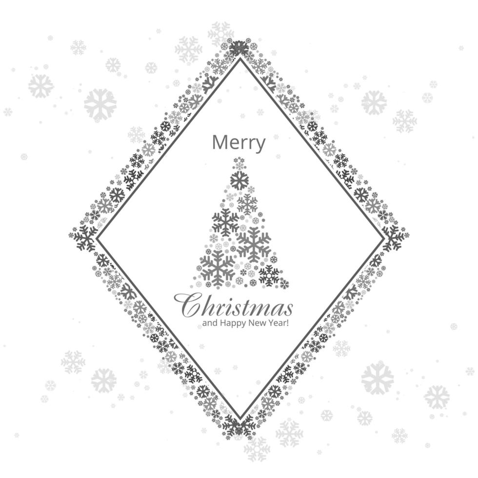 De vrolijke van de kaart decoratieve kerstboom van de Kerstmisgroet vectord vector