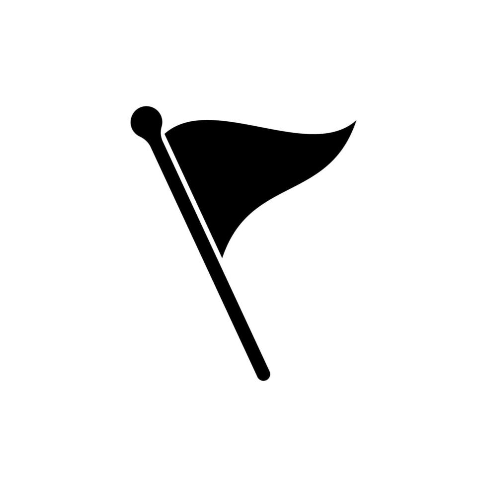 vlag pictogram vector. eenvoudige platte driehoek vector