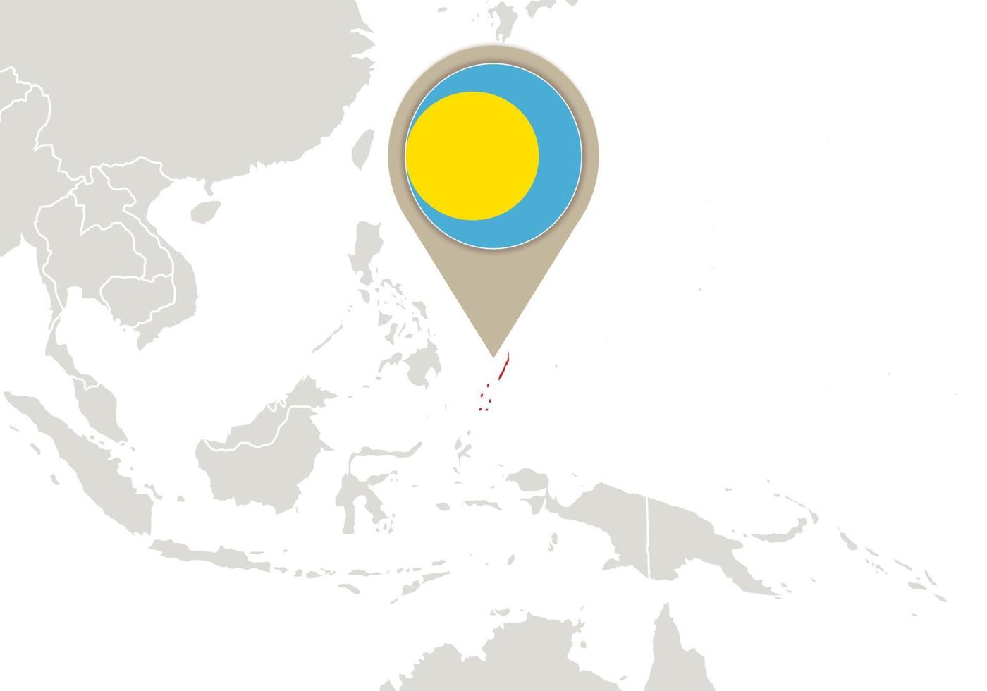 palau op wereldkaart vector