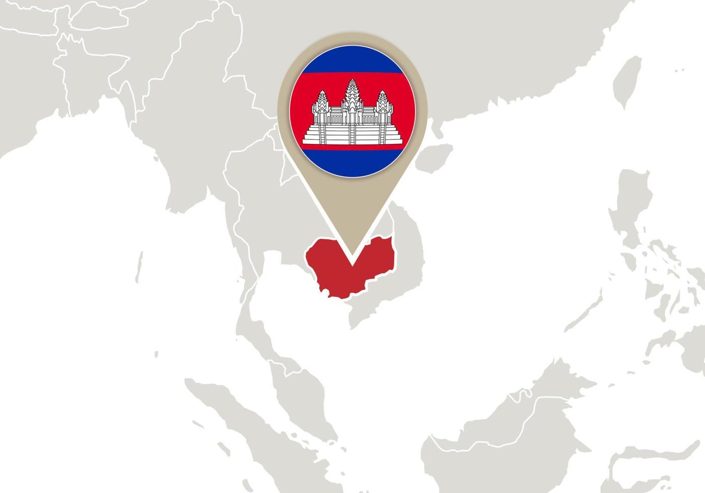 cambodja op wereldkaart vector