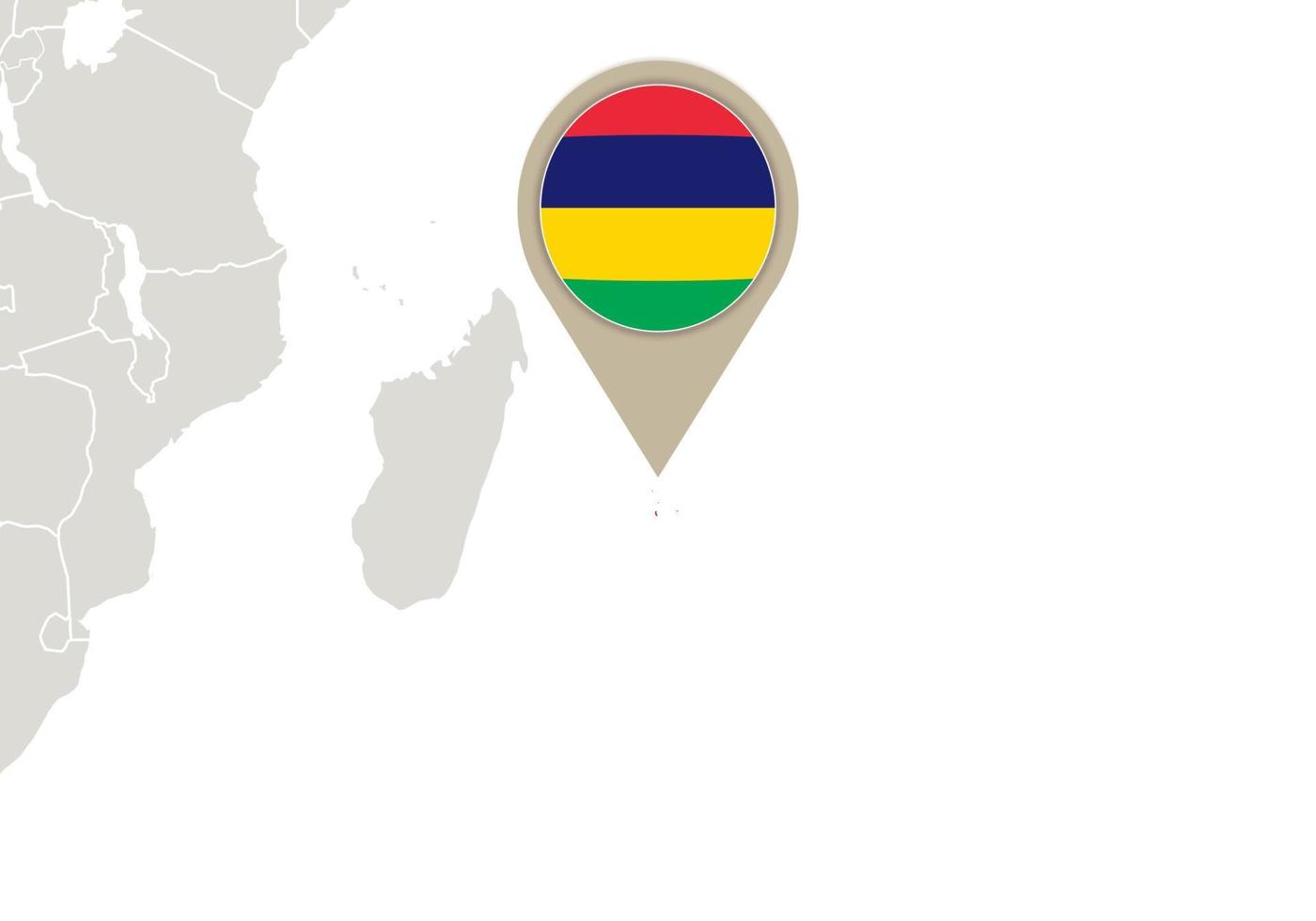 mauritius op wereldkaart vector