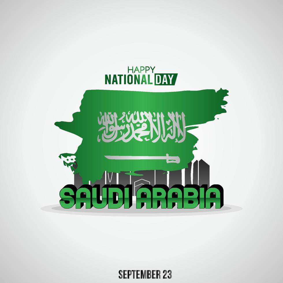 Saoedi-Arabië nationale dag vectorillustratie. geschikt voor wenskaart, poster en banner. vector