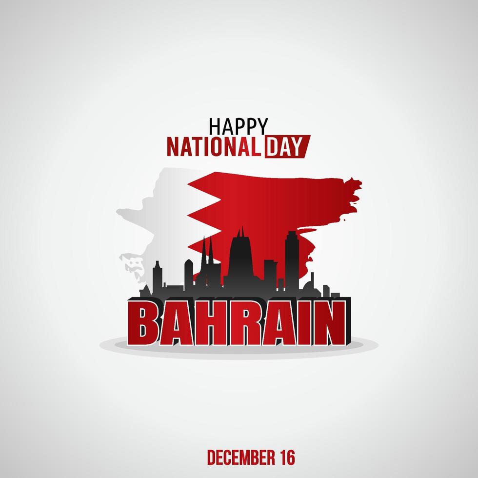 bahrein nationale dag vectorillustratie. vector