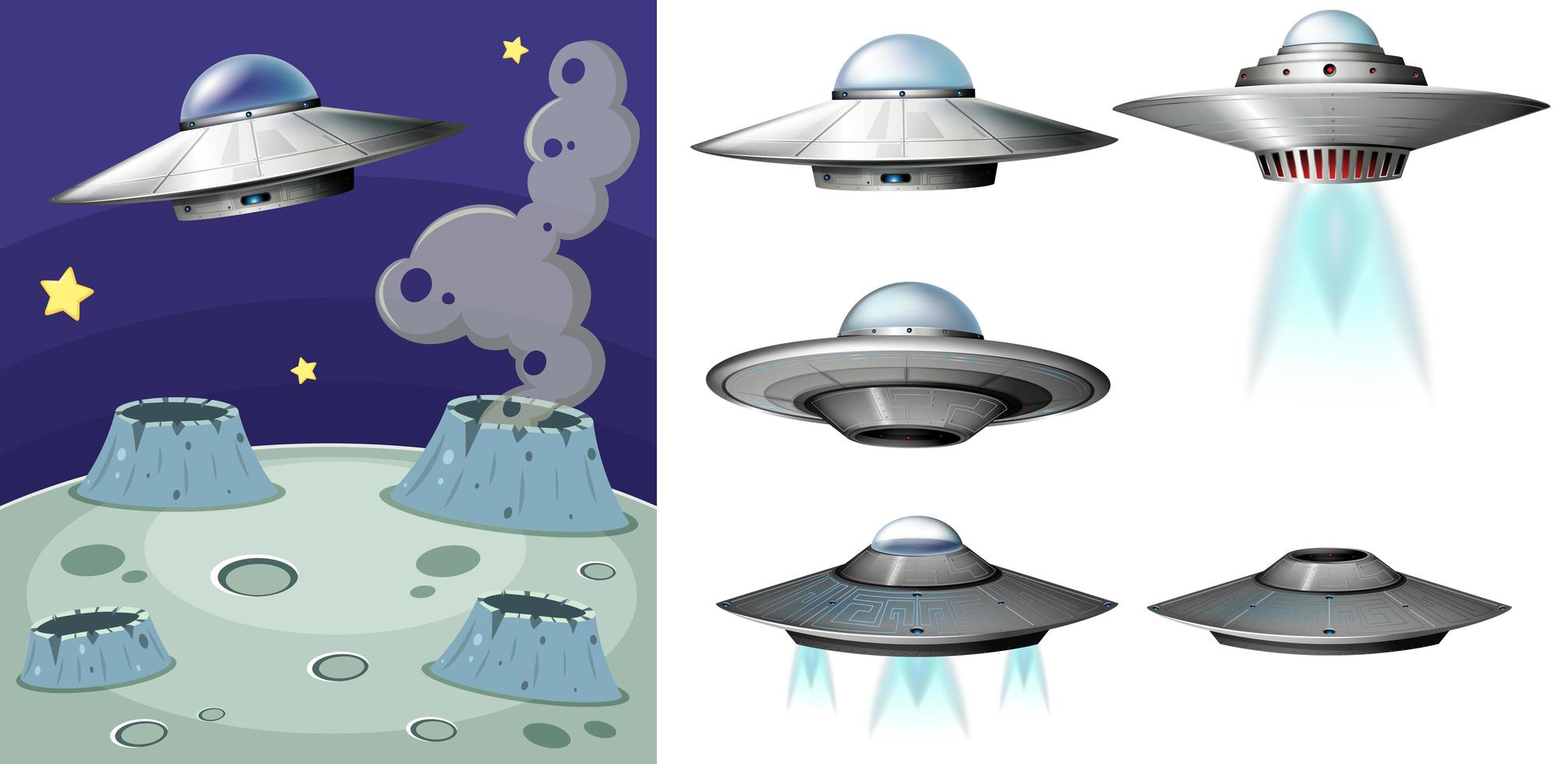 UFO op de ruimte vector