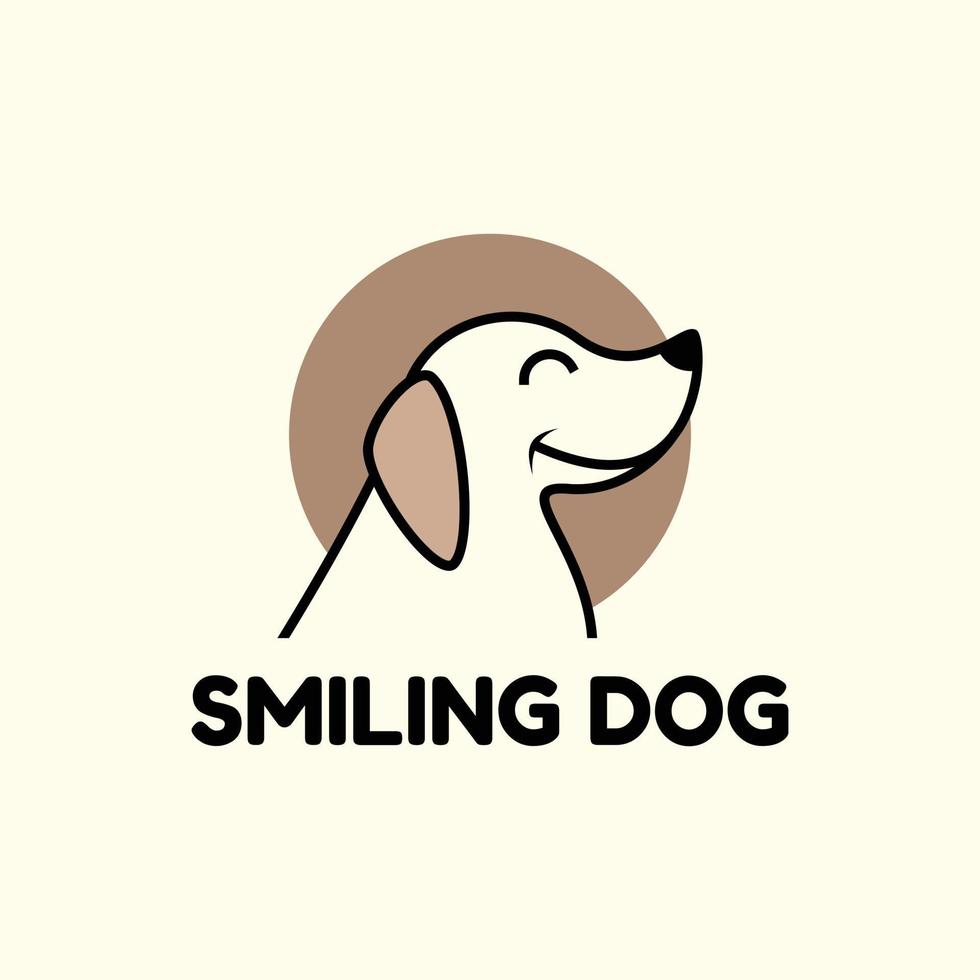 eenvoudige minimalistische schattige hond cartoon illustratie tekening premium vector