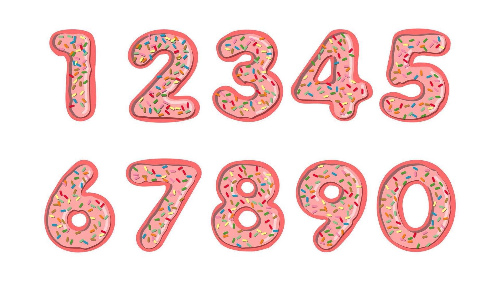 nummer vorm cookie. vector