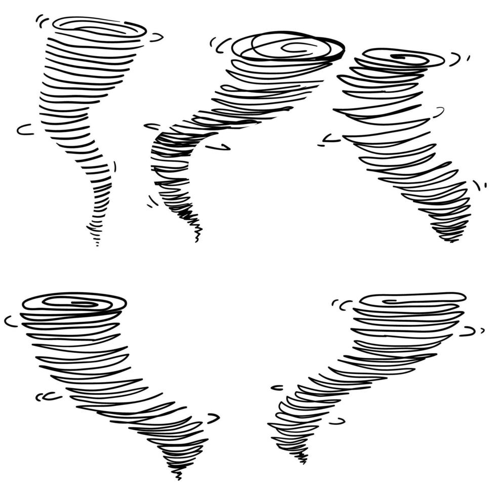doodle tornado illustratie vector geïsoleerd op wit