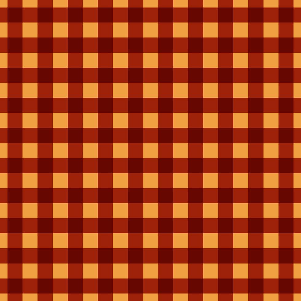 eenvoudige kleine geruite geruite tattersall naadloze patroon herfst rood gele kleur achtergrond. gebruik voor stof, textiel, verpakking, interieurdecoratie-elementen. vector