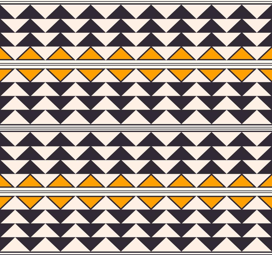 abstracte eenvoudige geometrische driehoek vorm naadloze patroon achtergrond. etnische tribal zwart-gele kleur ontwerp. gebruik voor stof, textiel, interieurdecoratie-elementen, stoffering, verpakking. vector