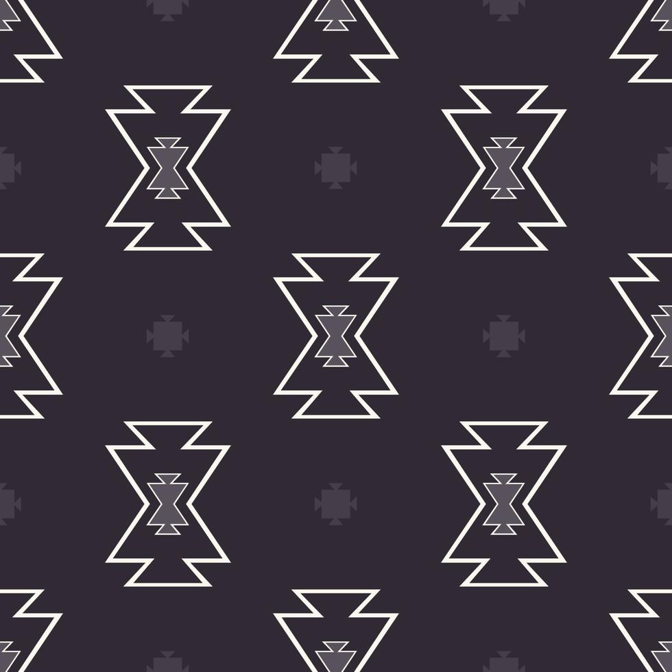 inheemse Azteekse geometrische eenvoudig patroon naadloze achtergrond. etnische tribal zwart-wit donkerblauwe kleur minimaal ontwerp. gebruik voor stof, textiel, interieurdecoratie-elementen, stoffering, verpakking. vector