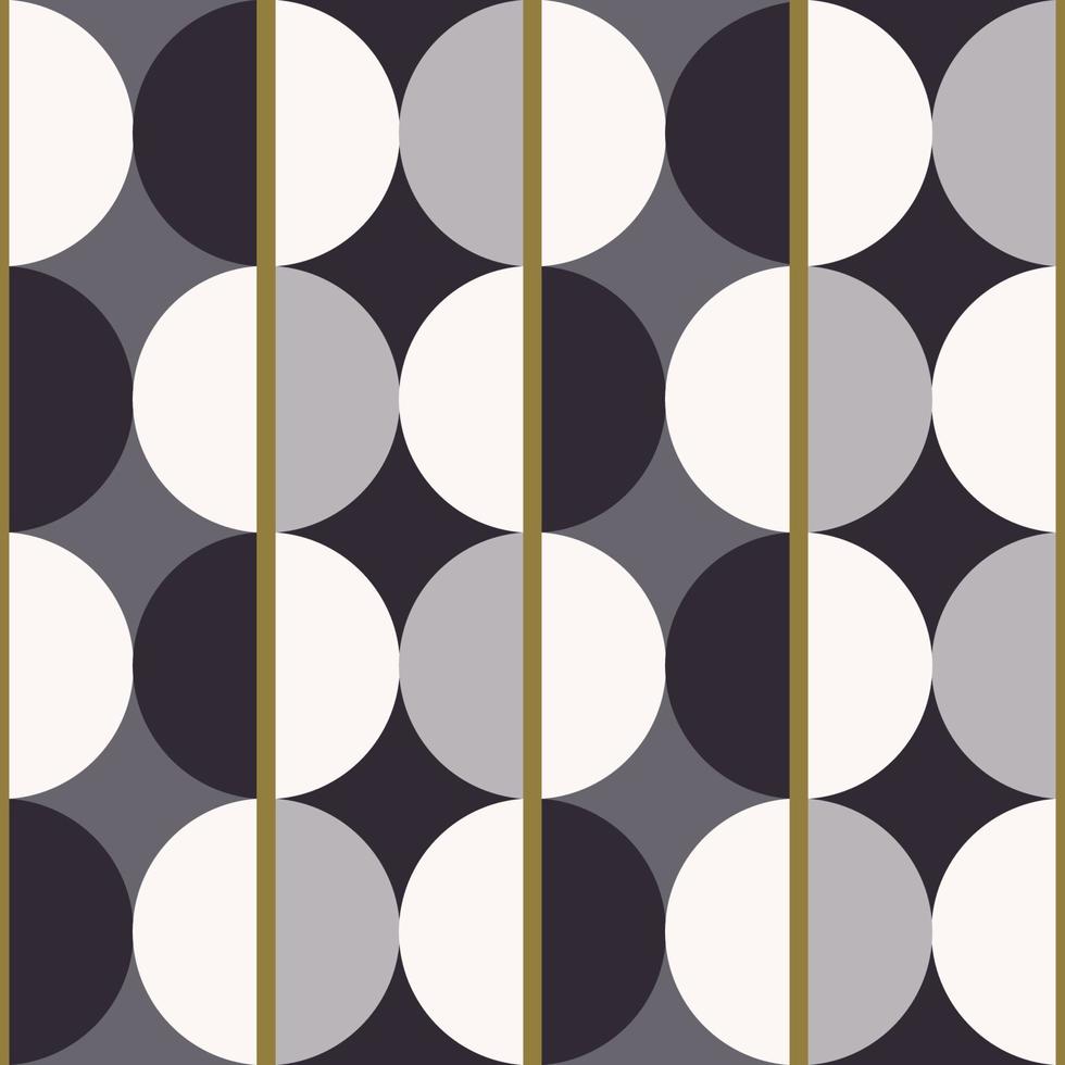 retro klassieke kleur halve cirkel gouden lijnen geometrische vorm naadloze patroon achtergrond. gebruik voor stof, textiel, interieurdecoratie-elementen, stoffering, verpakking. vector