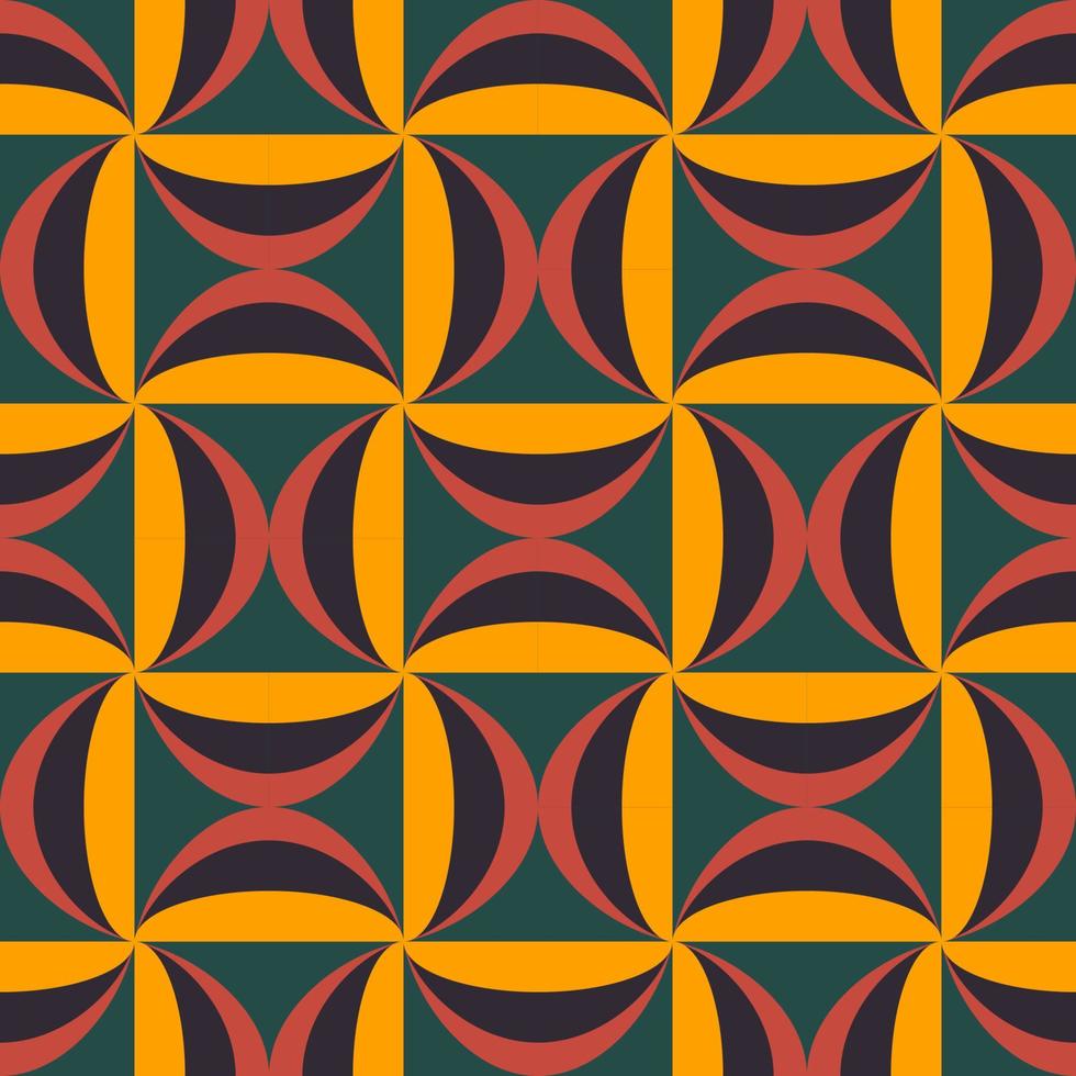 abstracte Afrikaanse kleurrijke etnische halve cirkel vorm naadloze patroon achtergrond. gebruik voor stof, textiel, interieurdecoratie-elementen, verpakking. vector