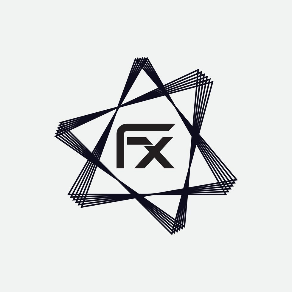 creatief fx letter logo-ontwerp vector