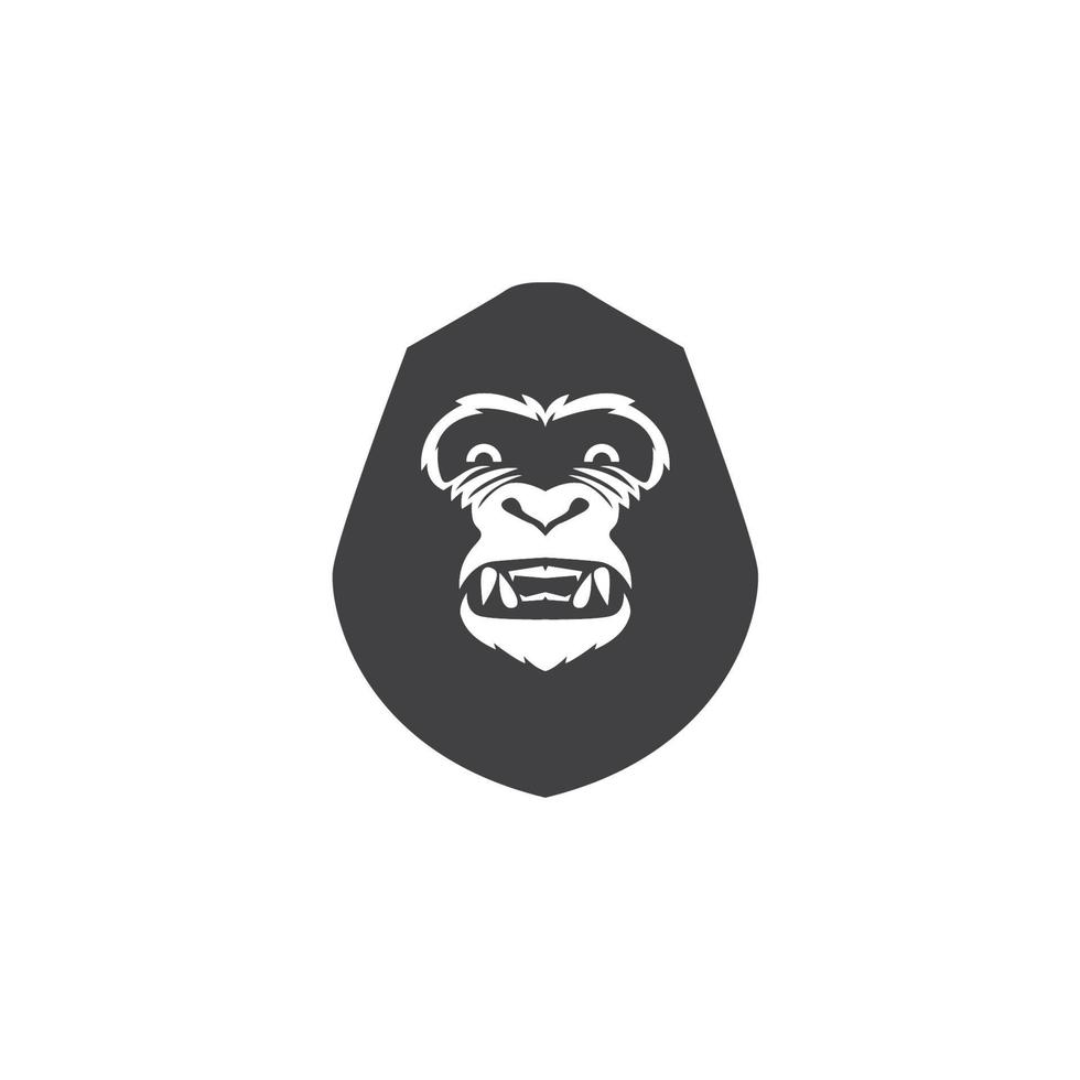 hoofd gorilla mascotte logo symbool vector illustratie ontwerp