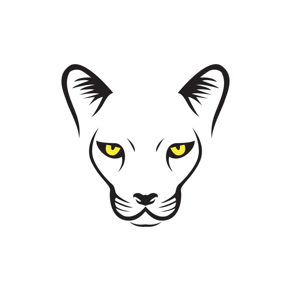 hoofd leeuw tijger cheetah mascotte logo symbool vector illustratie ontwerp