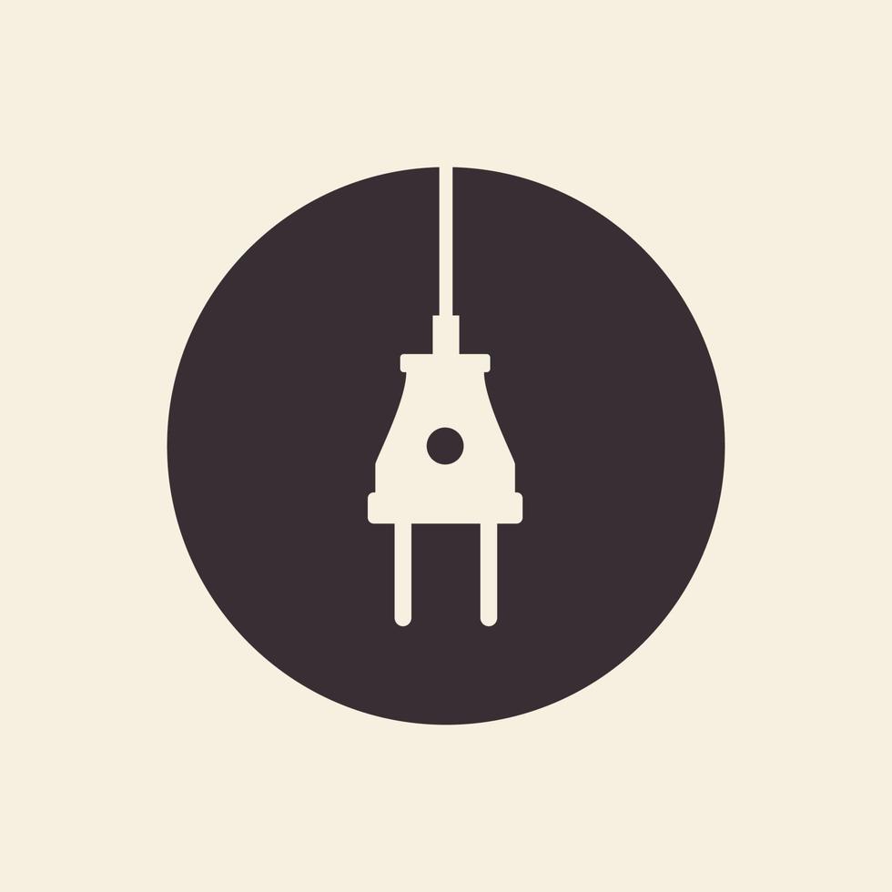 hipster kabel plug logo ontwerp, vector grafisch symbool pictogram illustratie creatief idee