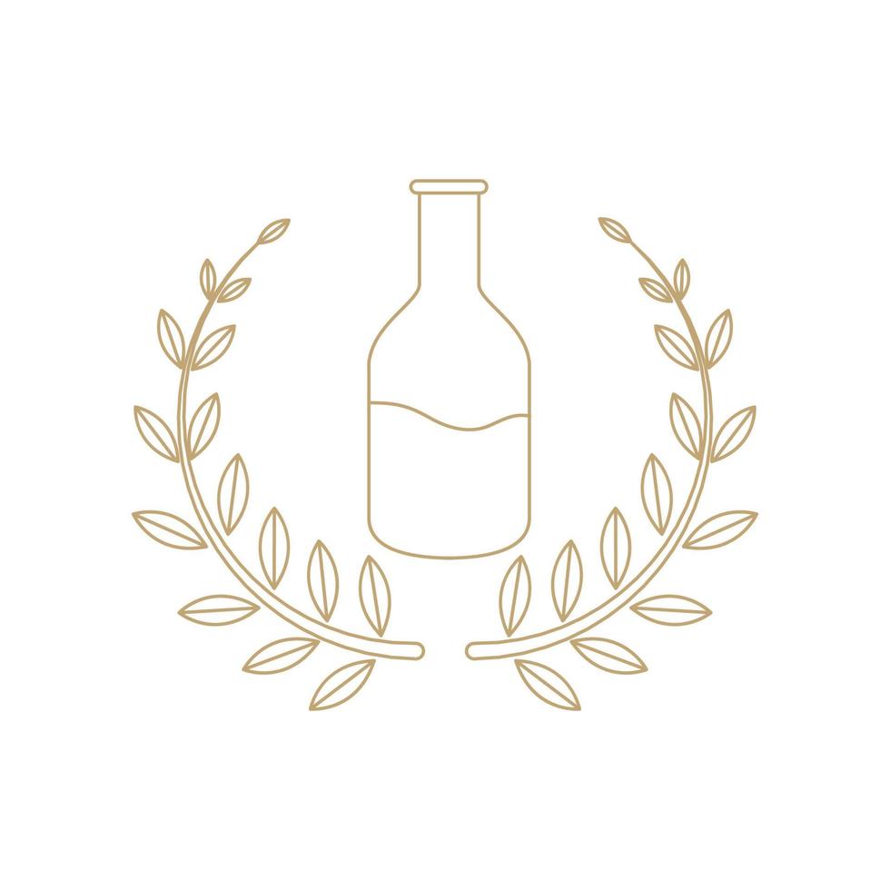 hipster fles parfum luxe logo ontwerp, vector grafisch symbool pictogram illustratie creatief idee