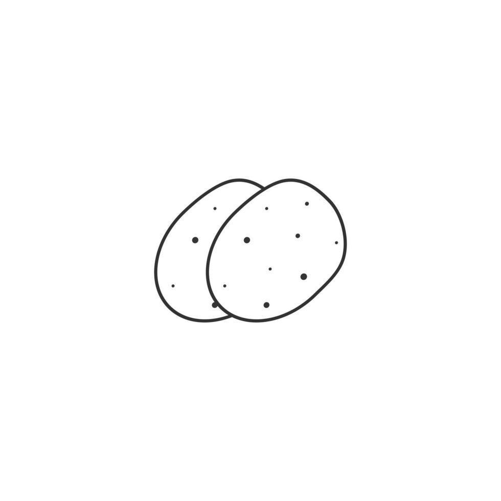 coutline icoon van aardappel vectorillustratie vector