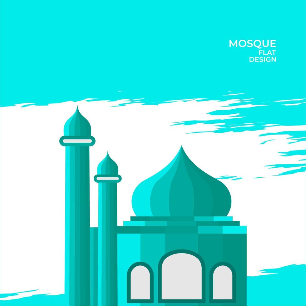 grafisch ontwerp plat ontwerp moskee elegant islamitisch modern vector