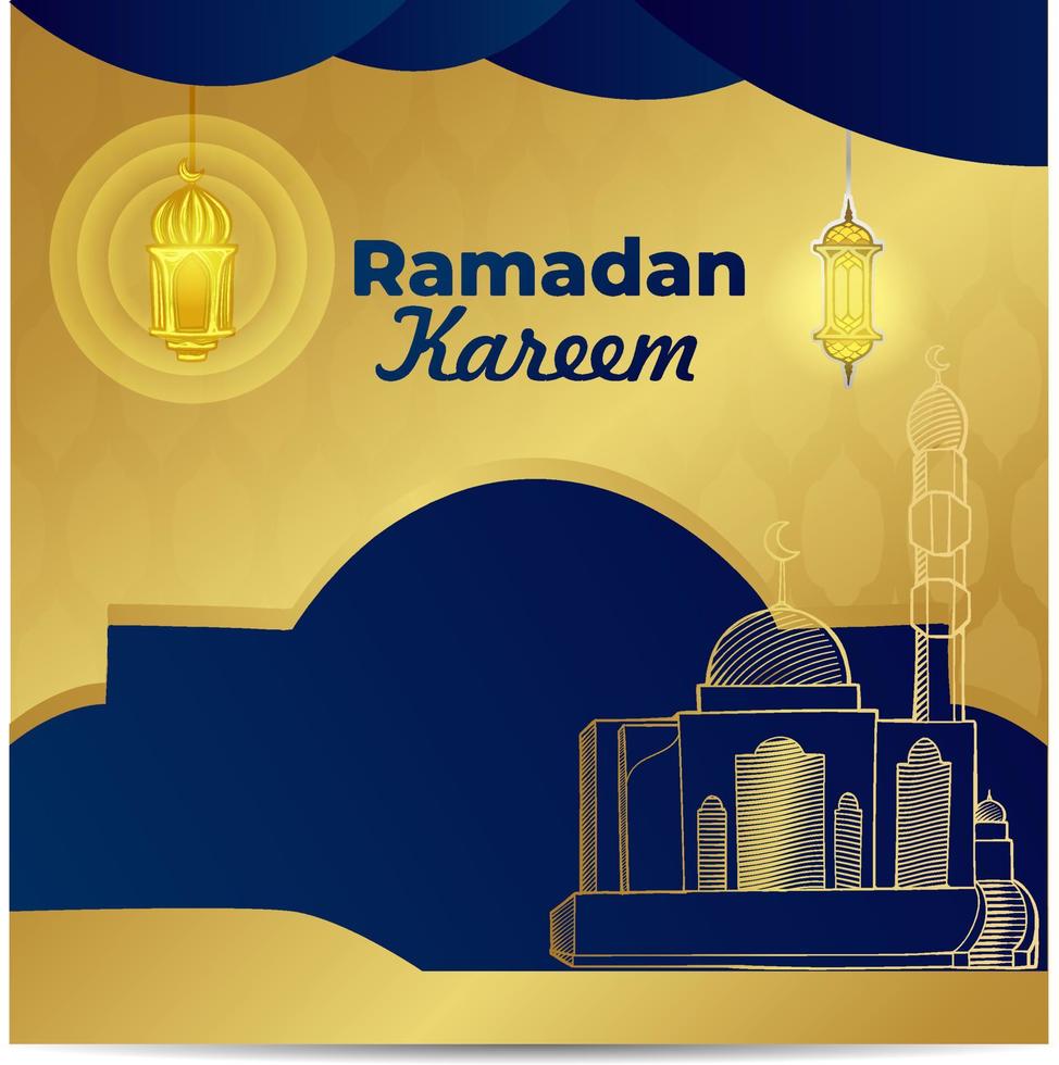 ramadan kareem islamitische achtergrond geschikt voor vastenmoment banner vector