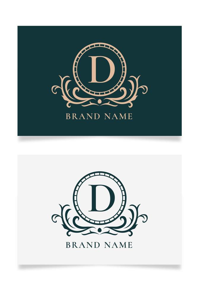 vintage en luxe initiaal logo vector