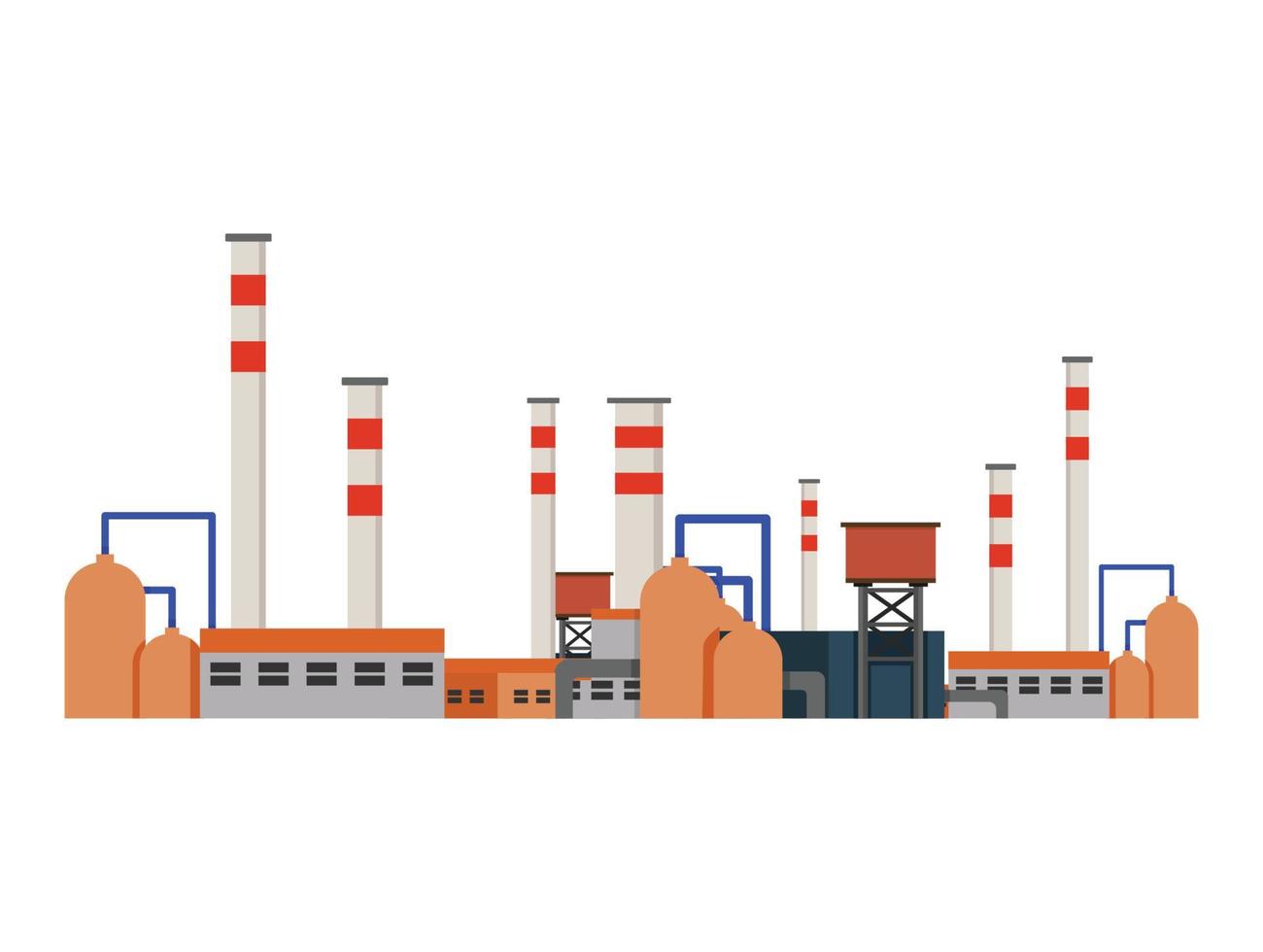 fabriek industriële gebouwen elektriciteitscentrales vector