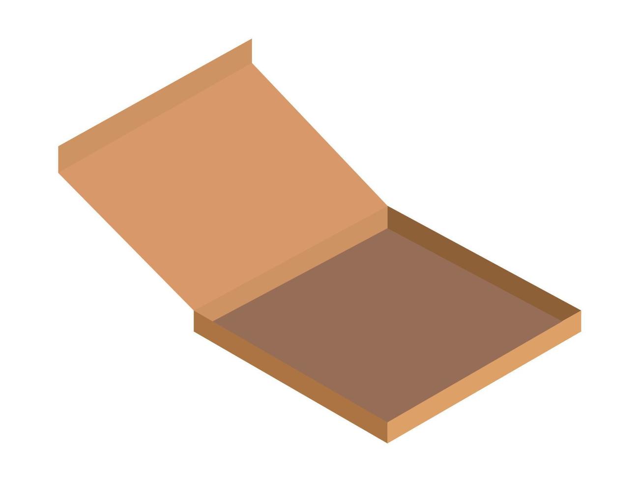 doos verpakking op witte achtergrond, isometrisch vector