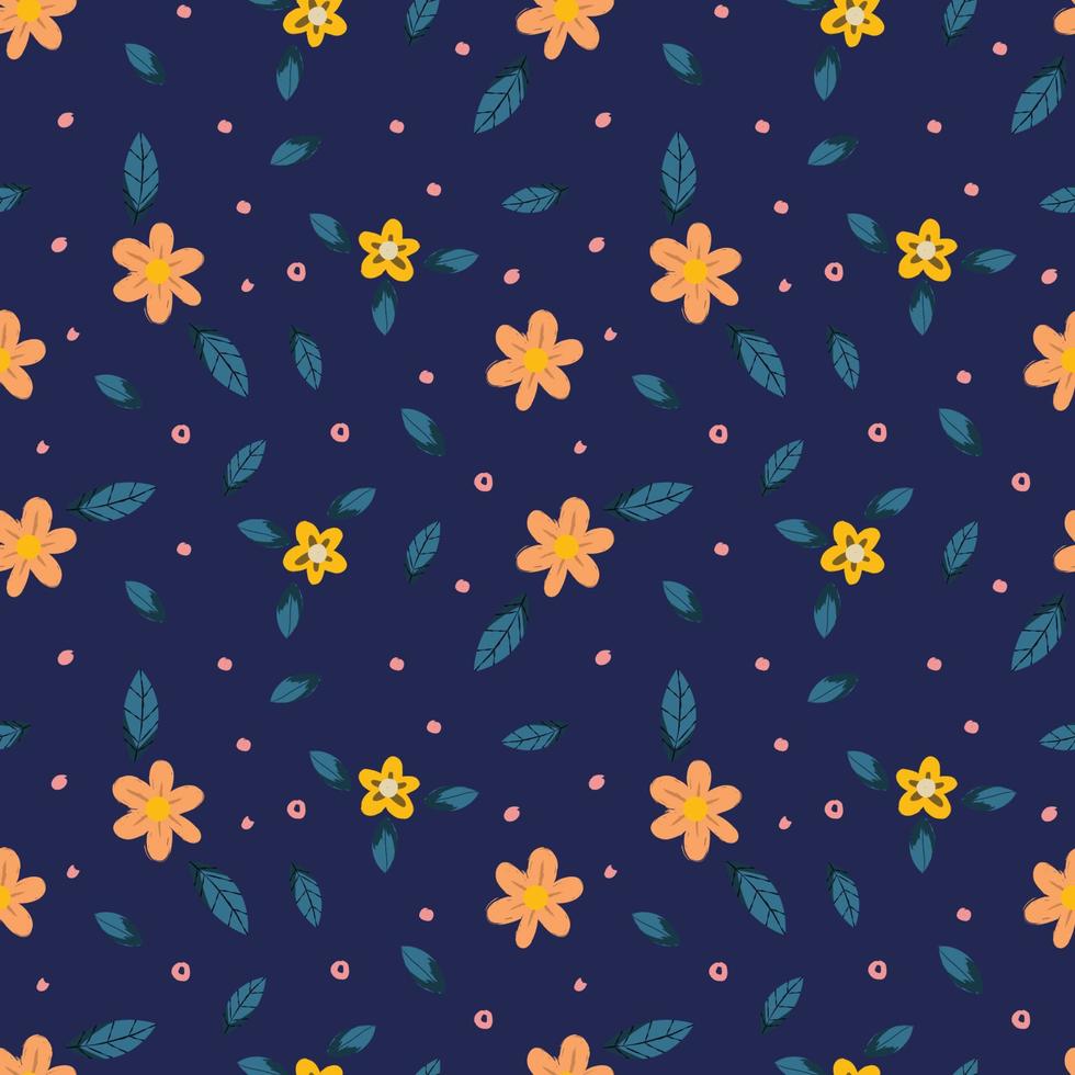 hand getekend bloemen bloemenpatroon. vector