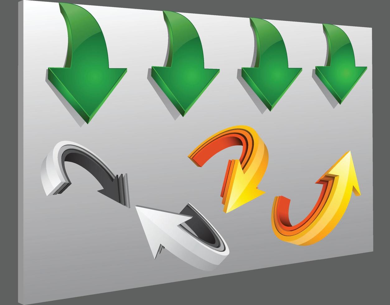 kleurrijke 3D-pijlpictogram vector