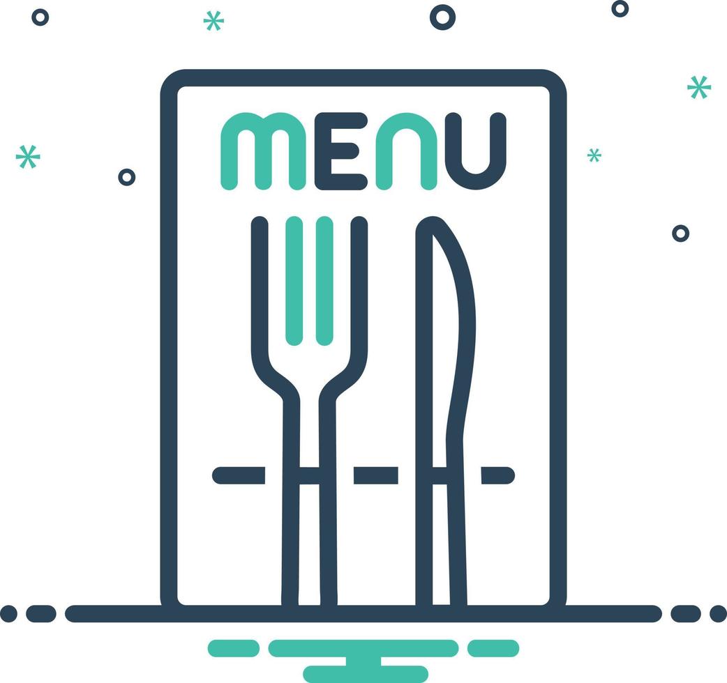 mixpictogram voor restaurant vector