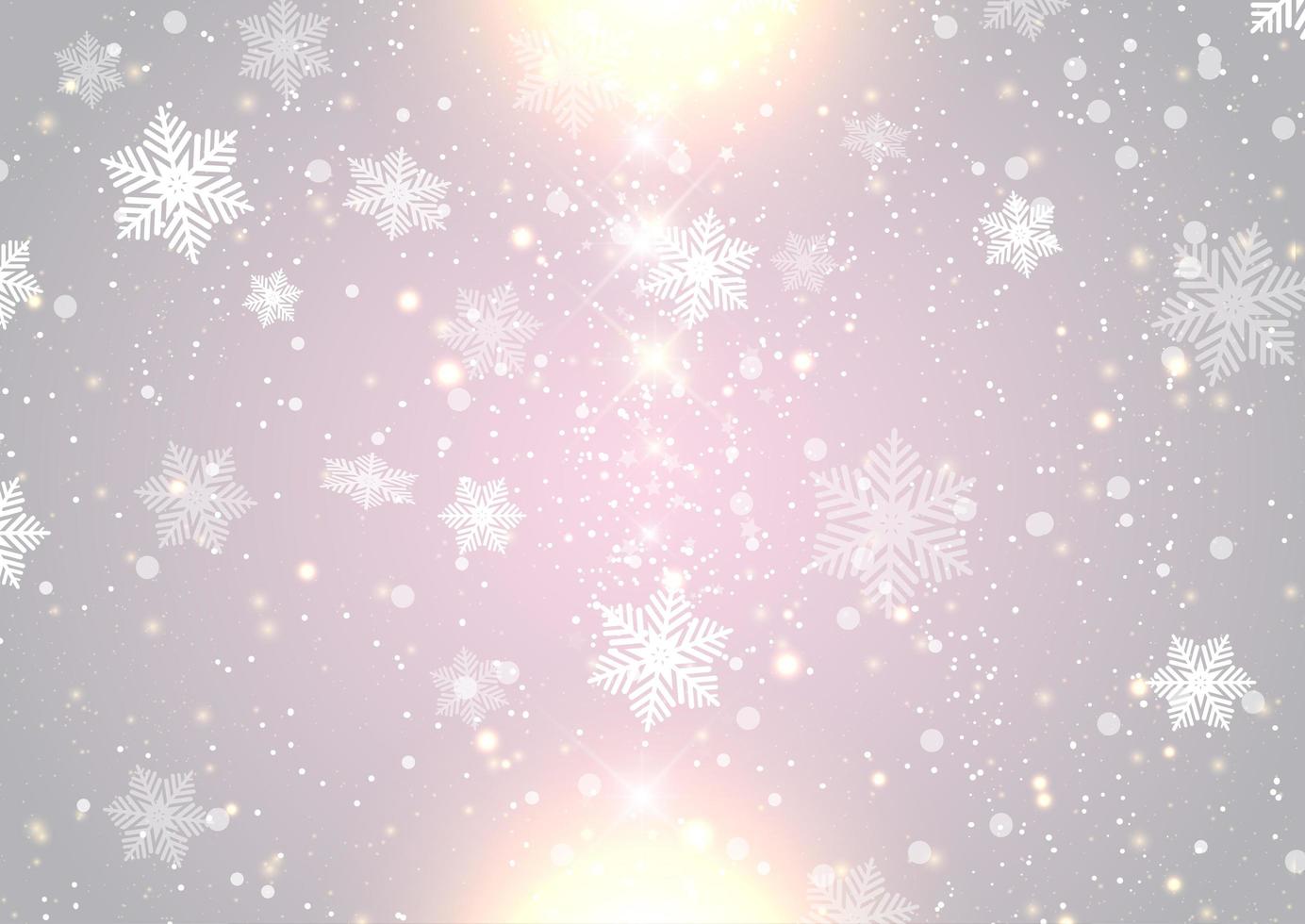 Kerst sneeuwvlokken achtergrond vector