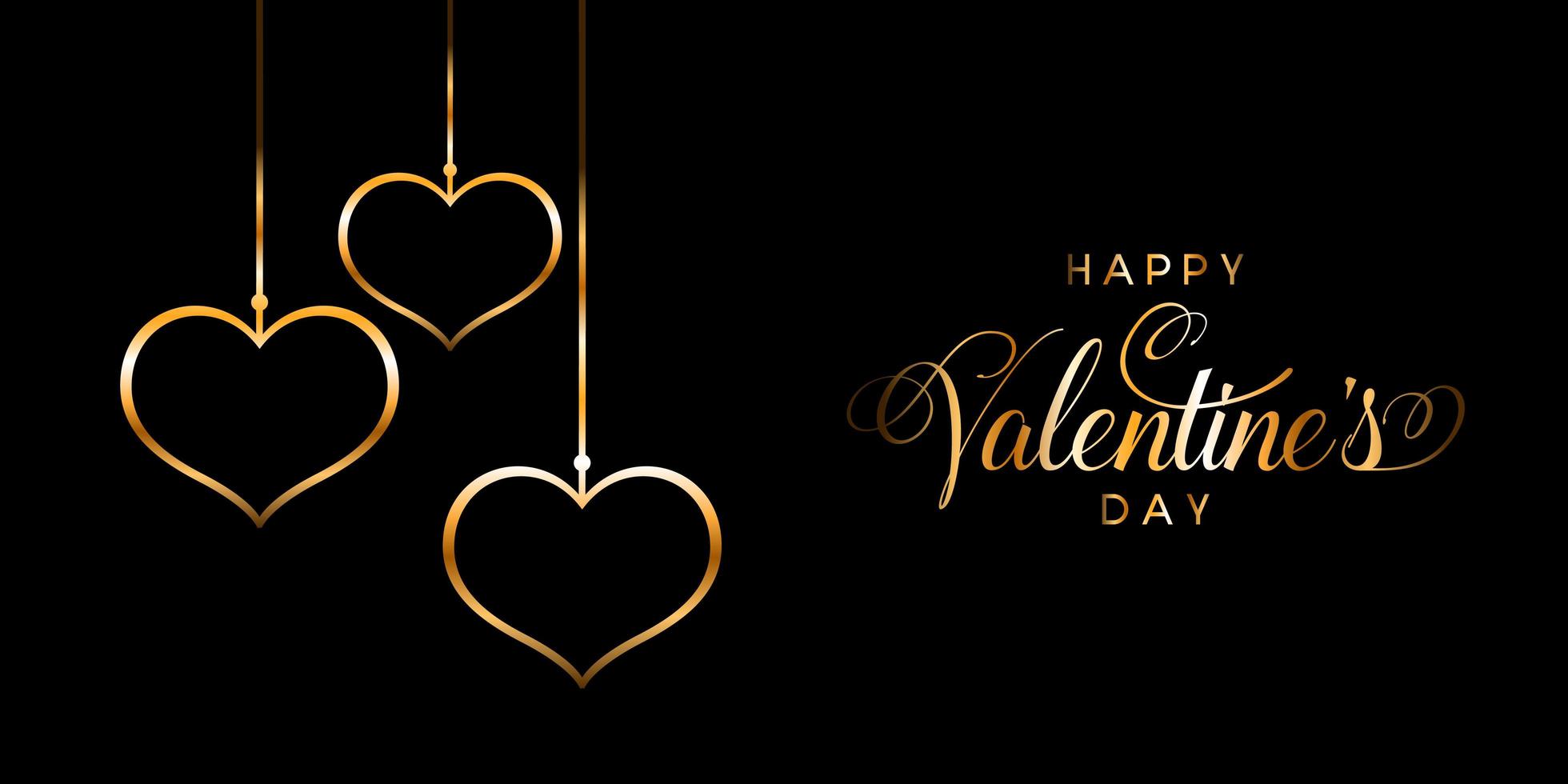 elegante gelukkige Valentijnsdagbanner vector