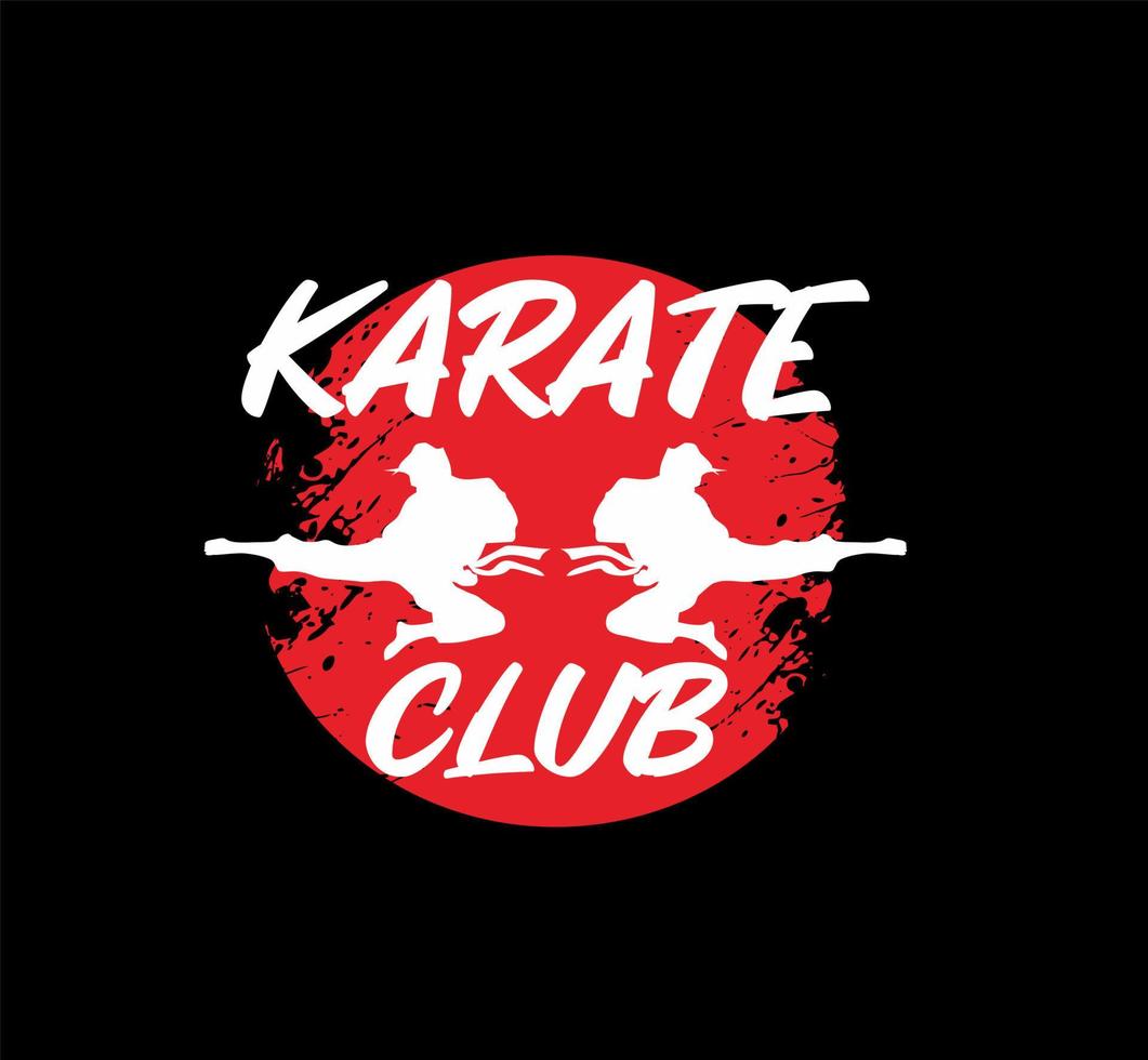 karate kick logo vector