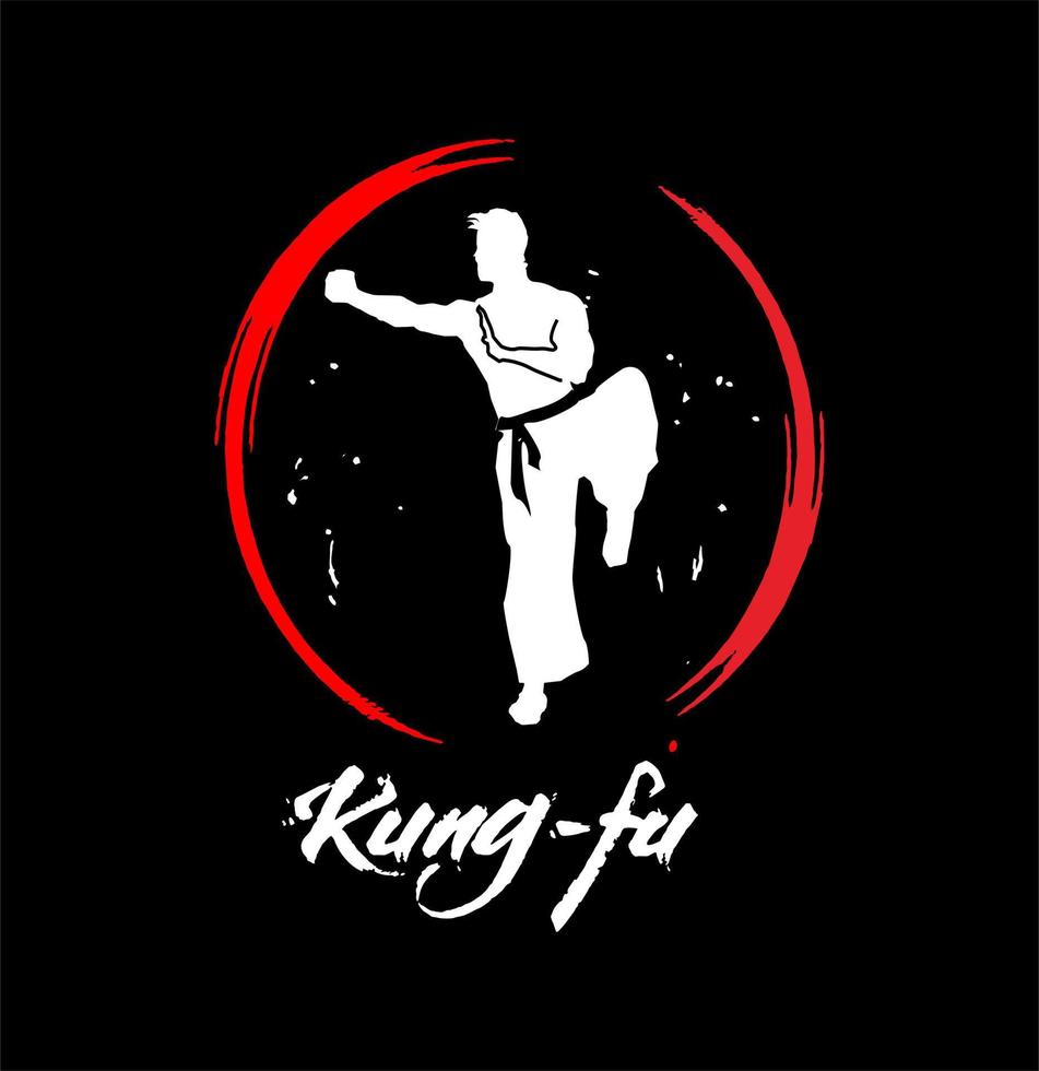 kung fu logo moderne vectorillustratie vector