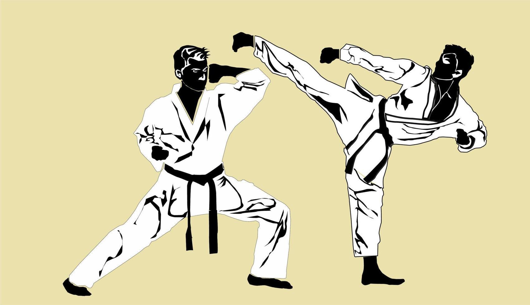 eenvoudige karate logo vector