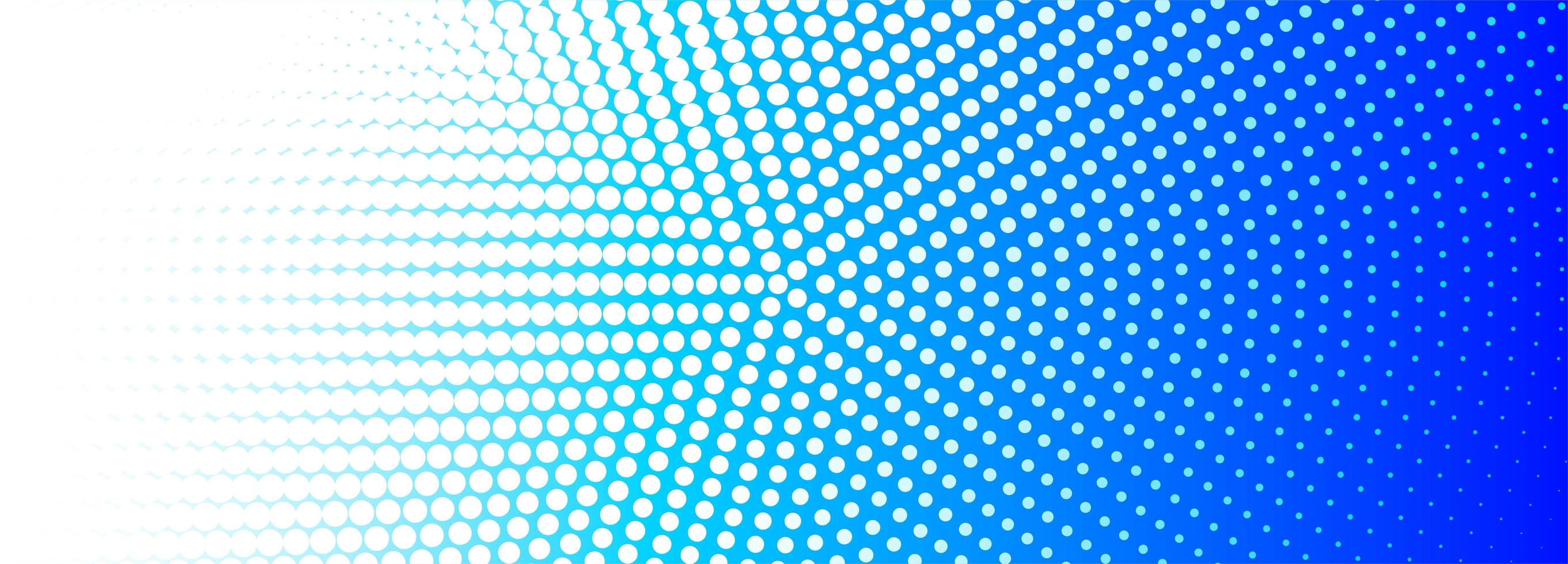 Cirkelvormige blauwe en witte gestippelde banner vector