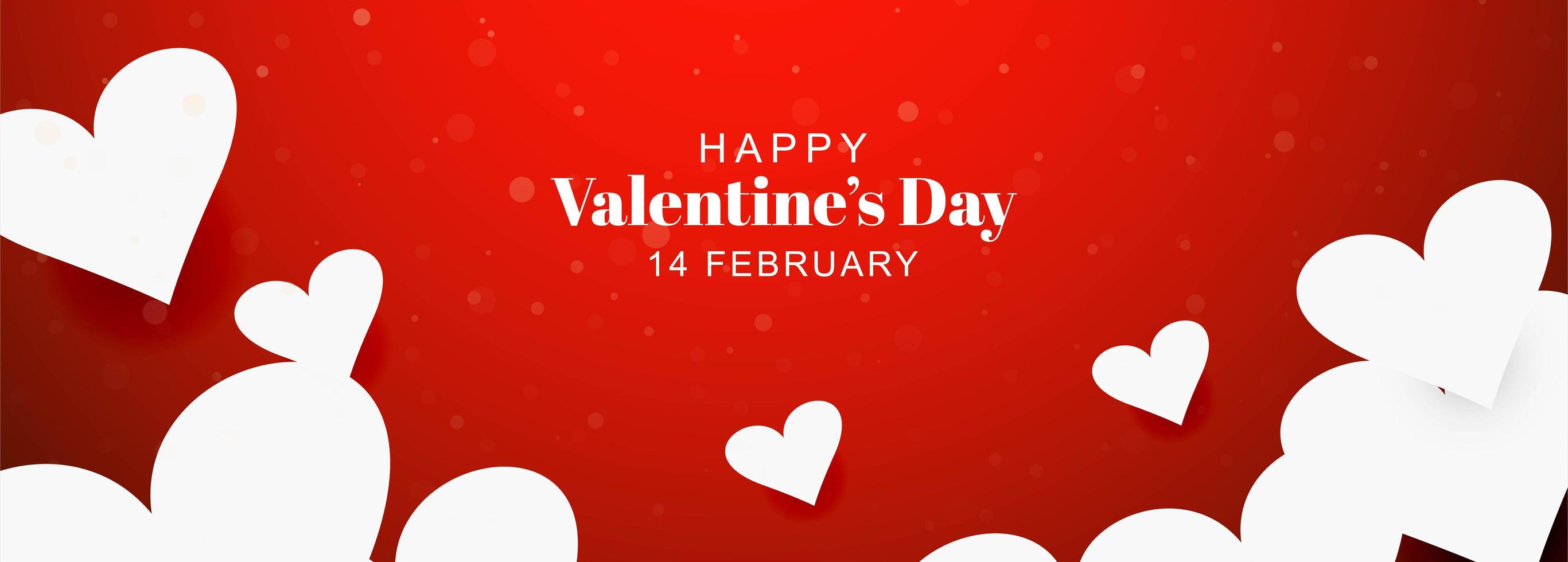 Valentijnsdag kaart decoratief papier harten banner vector