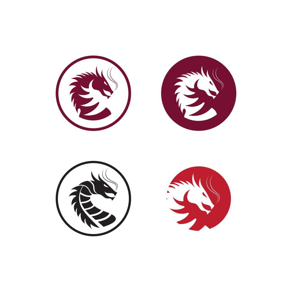 hoofd draak eenvoudig logo ontwerp vector pictogram illustratie