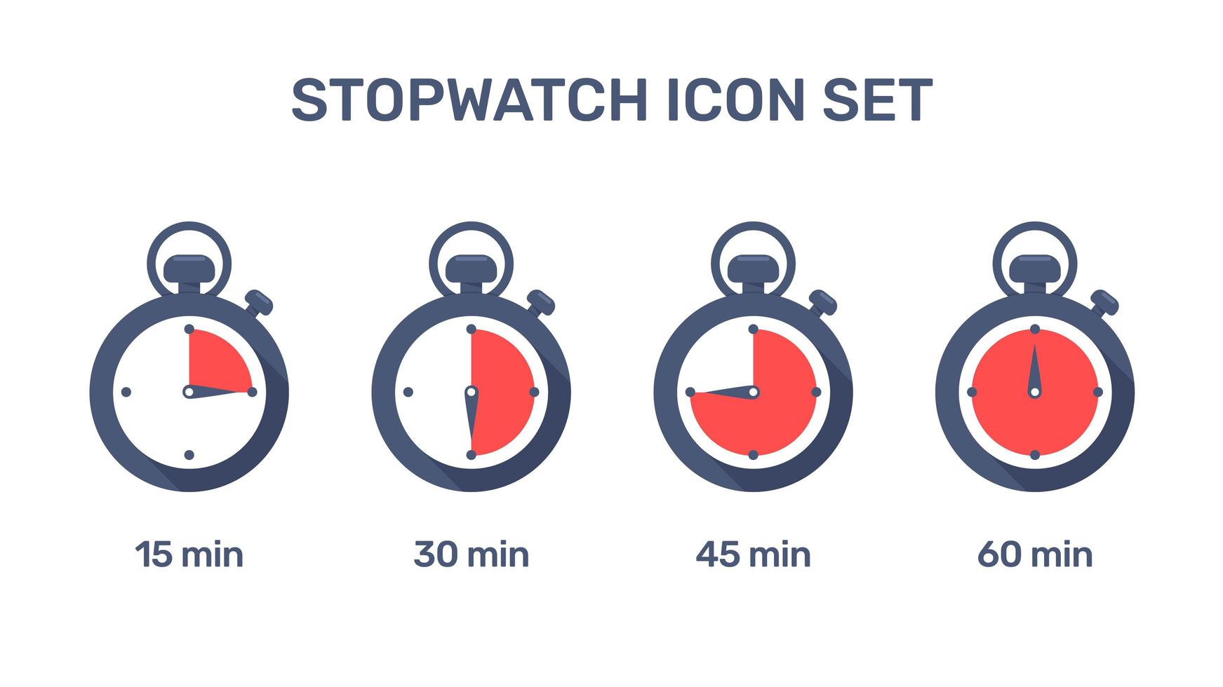 Stopwatch Stopwatch pictogrammen vector