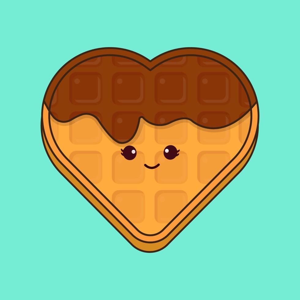 schattige wafel illustratie vector