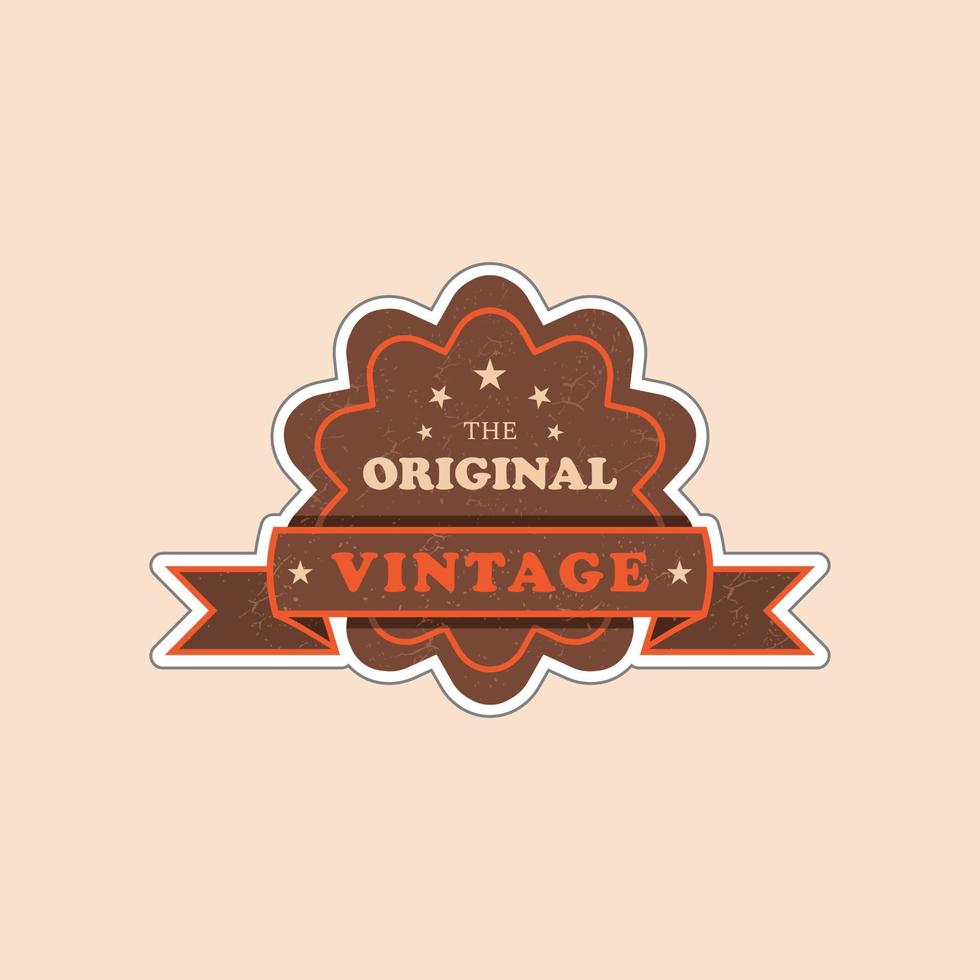 vintage badge symbool ontwerp, zeer afdrukbare pictogram symbool. sticker vector