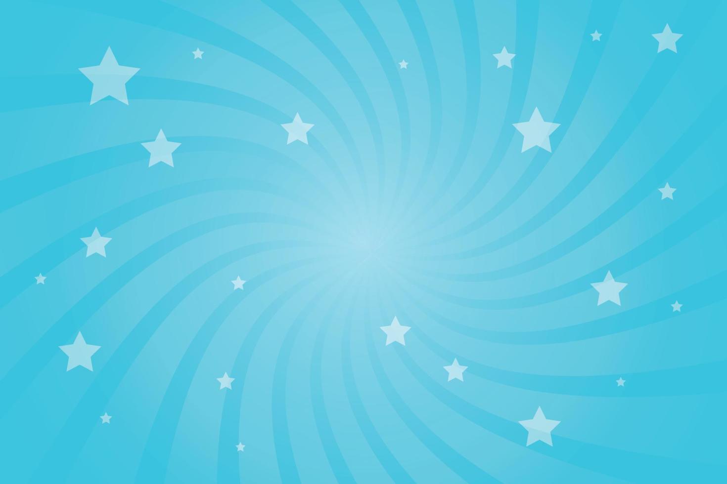 vectorillustratie voor swirl ontwerp. helix rotatie stralen. feestelijke lichte achtergrond van een wervelende swirl-spiraal met sterren. roterende zonnestralen in een komische stijl. vector illustratie