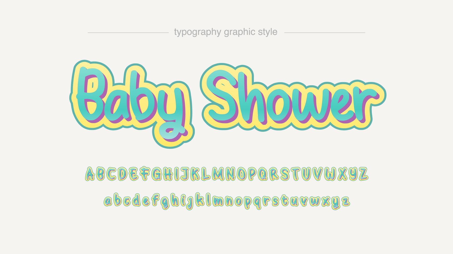 Licht groen kalligrafie lettertype vector