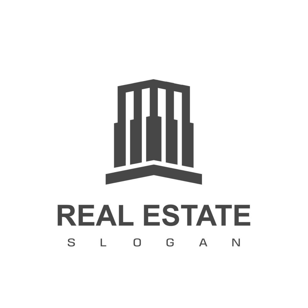 sjabloon voor onroerend goed en appartement logo vector