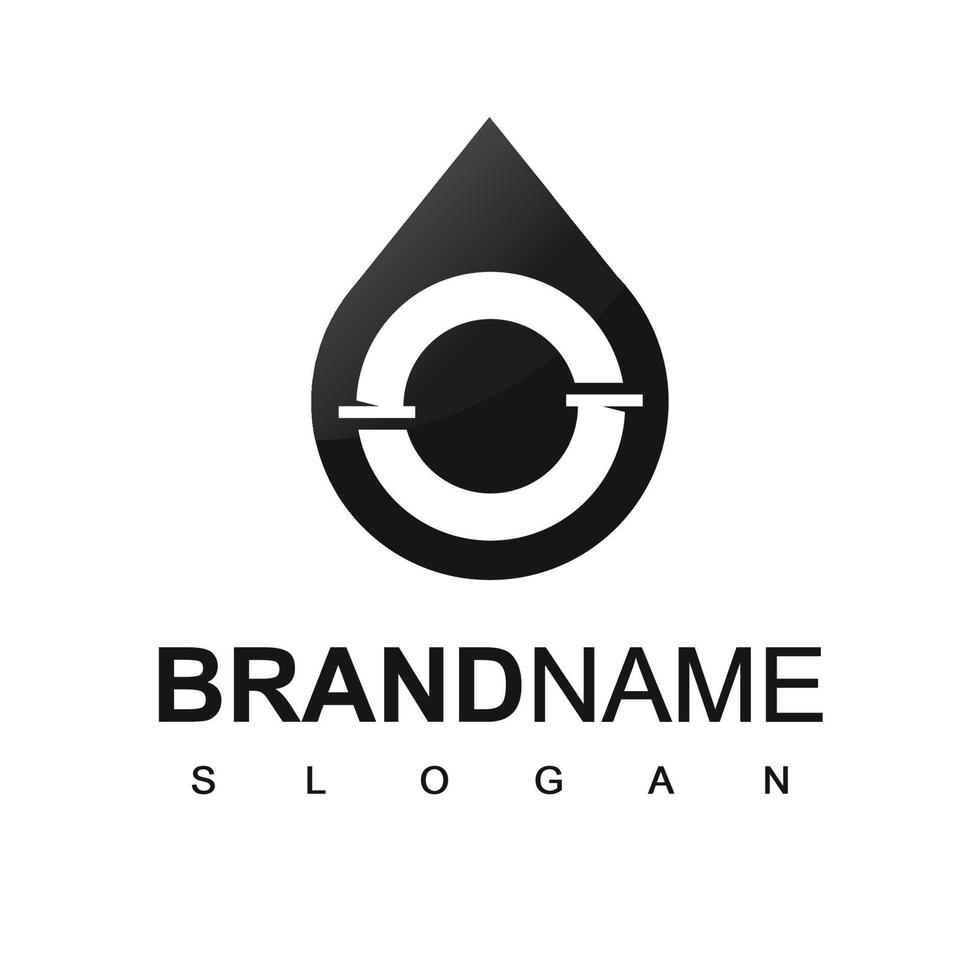 oliebedrijf logo, olie onderhoud symbool vector