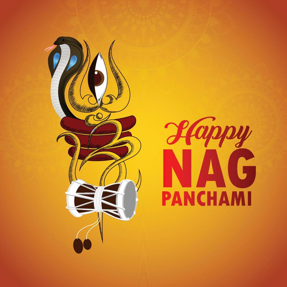 illustratie van nag panchami viering achtergrond vector