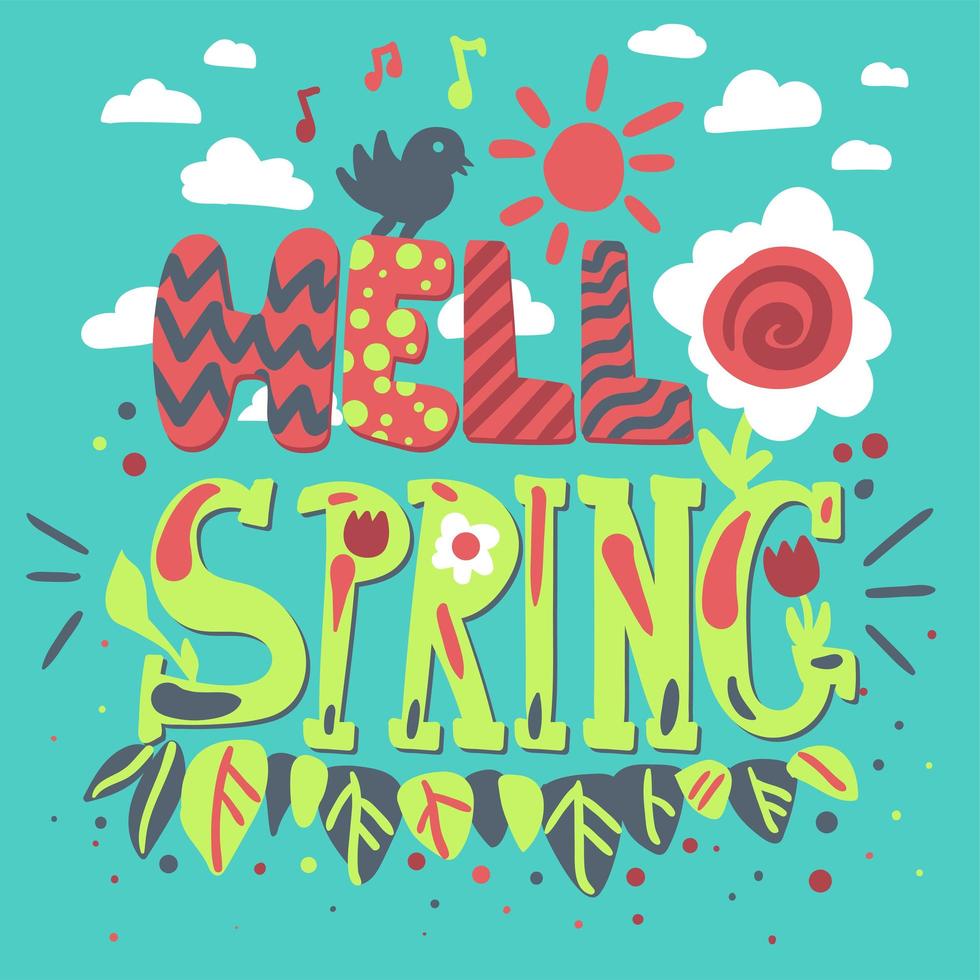 hallo lente cartoon vector belettering